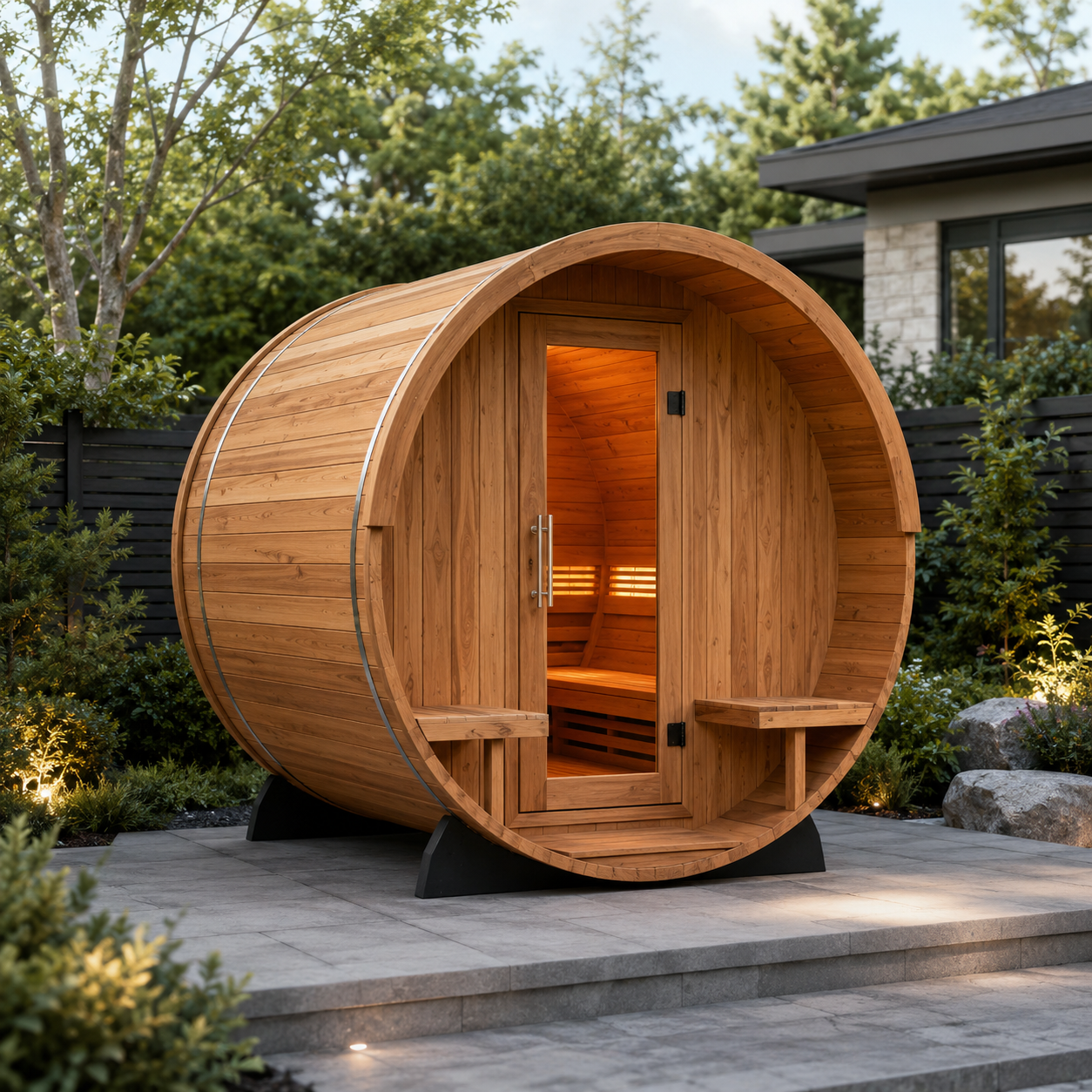 Tahoe 4-Person Barrel Sauna
